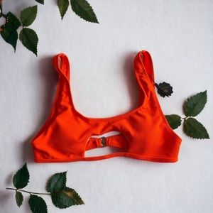 Sherry DC‎ Women’s Neon Orange Bikini Top Size XL